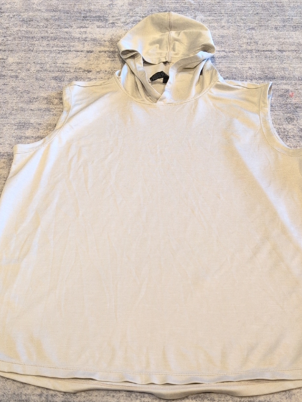 Zella Beige Sleeveless Hooded Tank